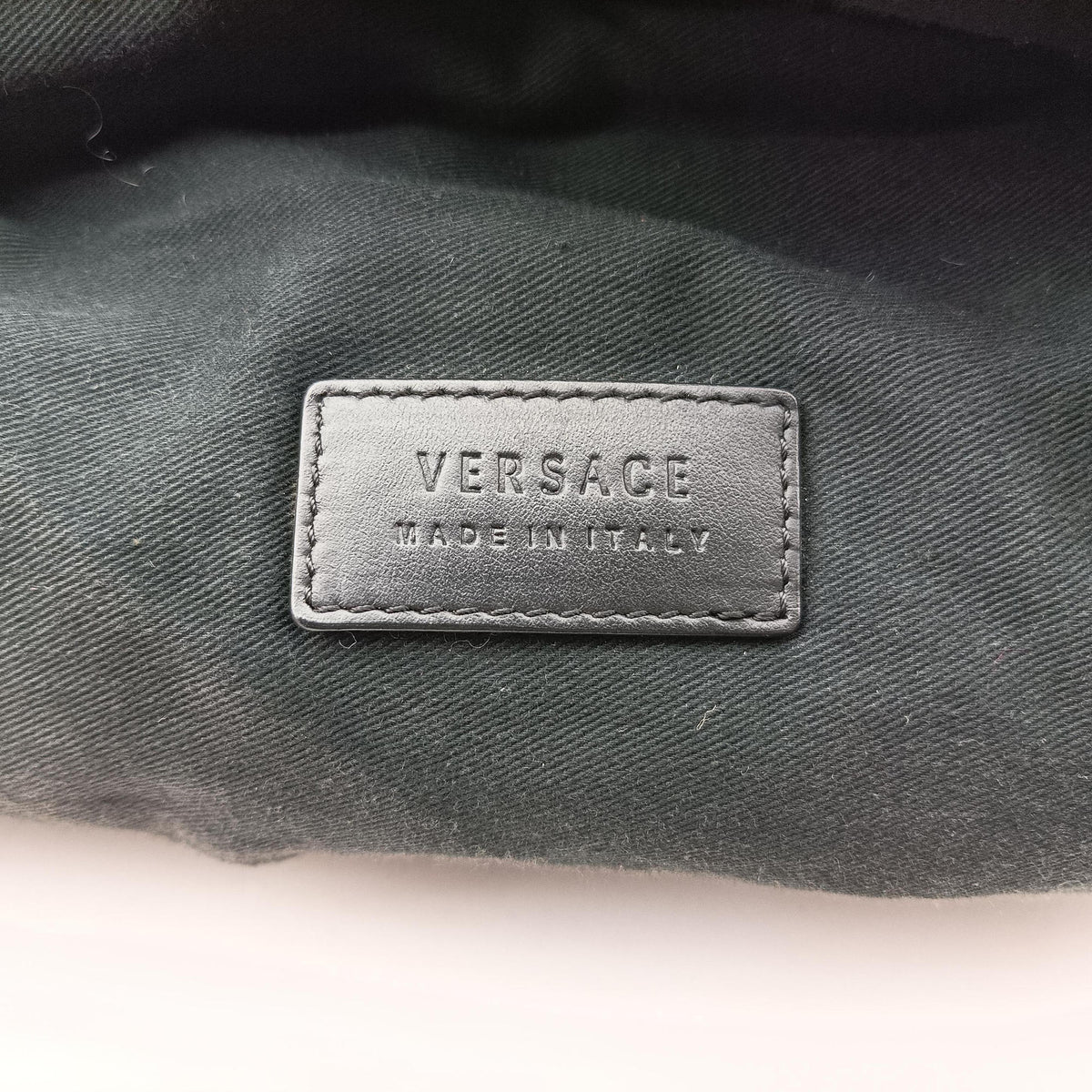 Secondhand VERSACE La Medusa Black nylon  backpack/rucksack | stylenewstar