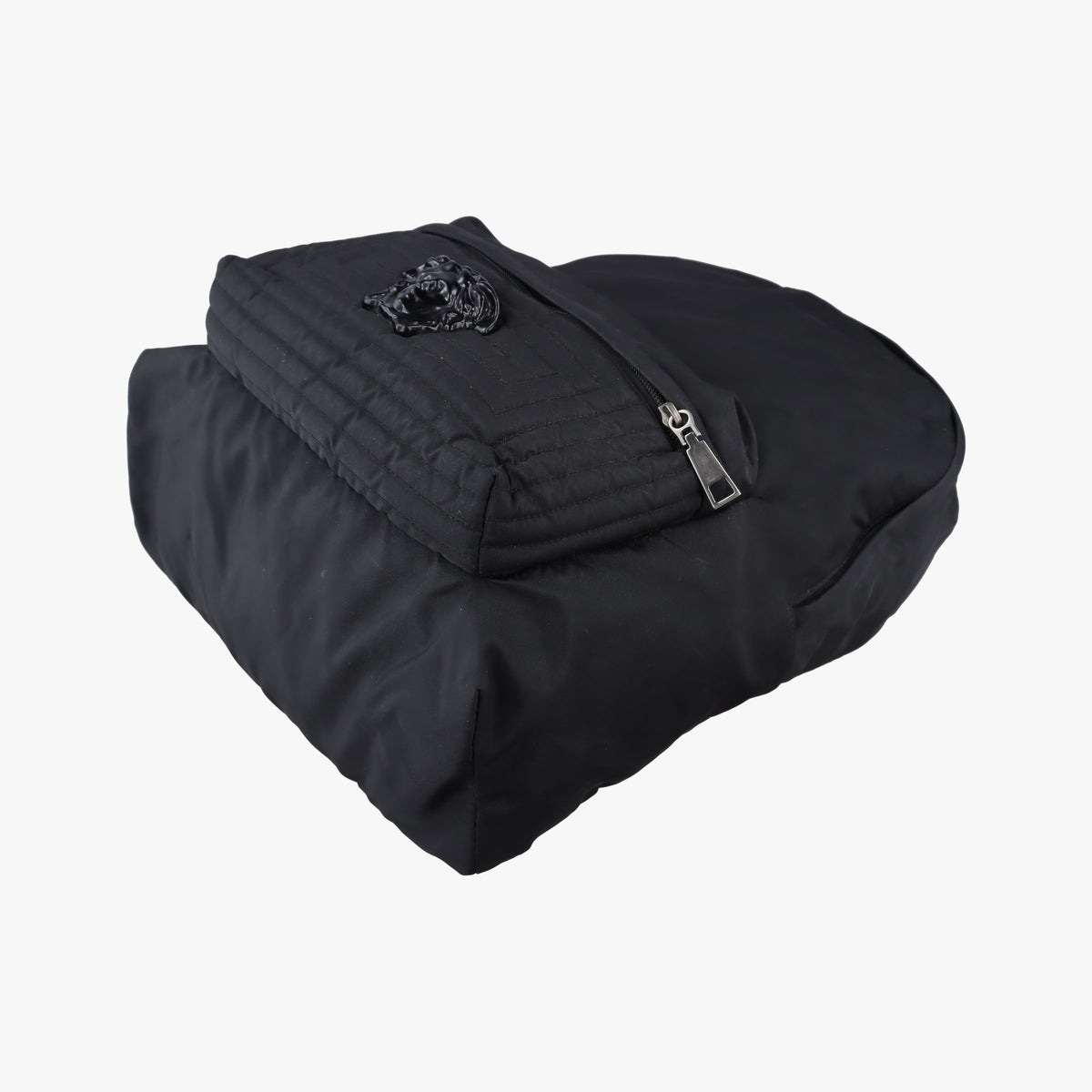 Secondhand VERSACE La Medusa Black nylon  backpack/rucksack | stylenewstar