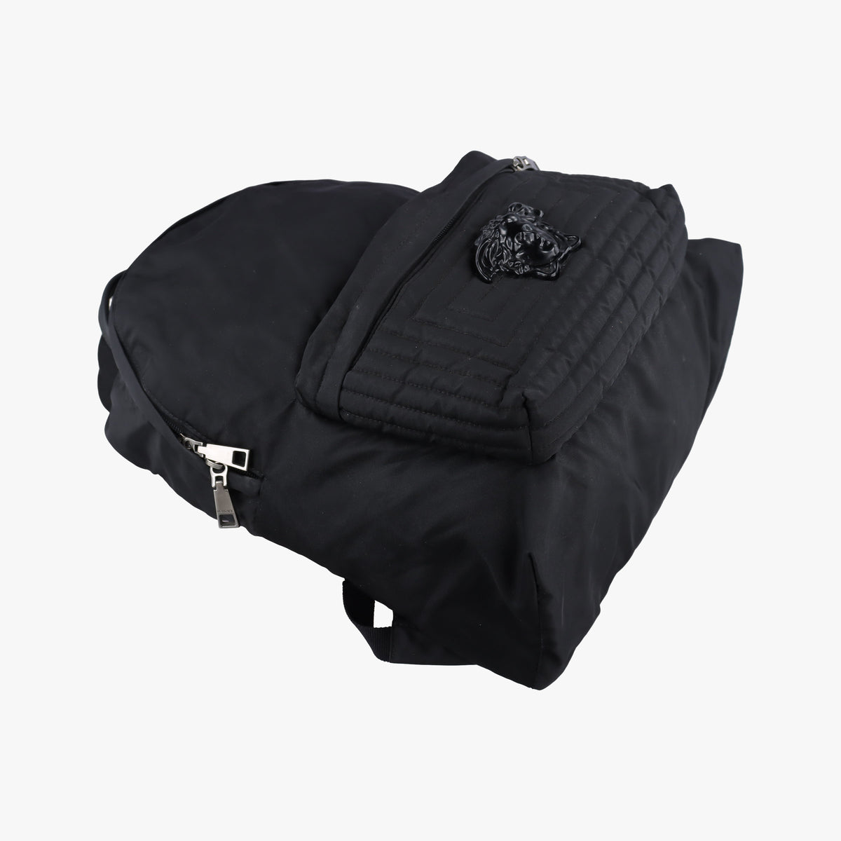Secondhand VERSACE La Medusa Black nylon  backpack/rucksack | stylenewstar