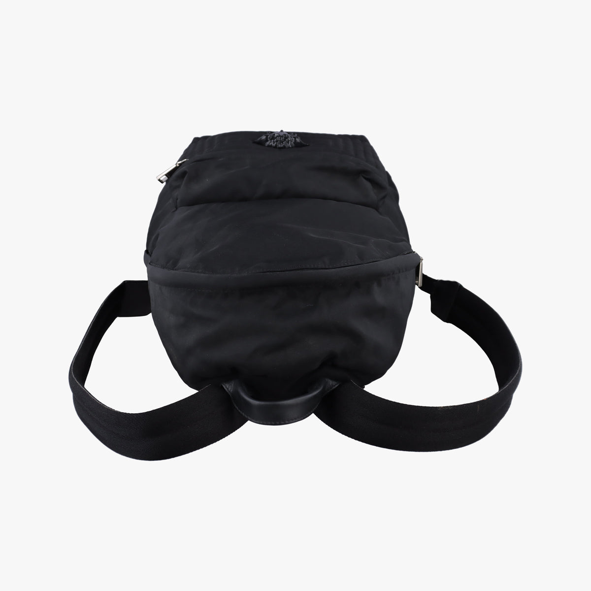 Secondhand VERSACE La Medusa Black nylon  backpack/rucksack | stylenewstar