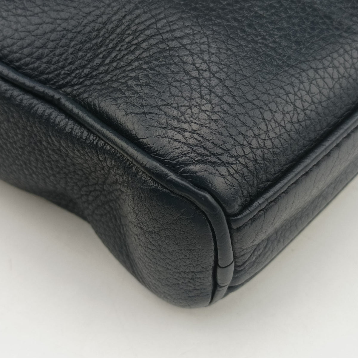 Pre-owned Dior Homme Zip Briefcase Navy leather  shoulderbag | stylenewstar