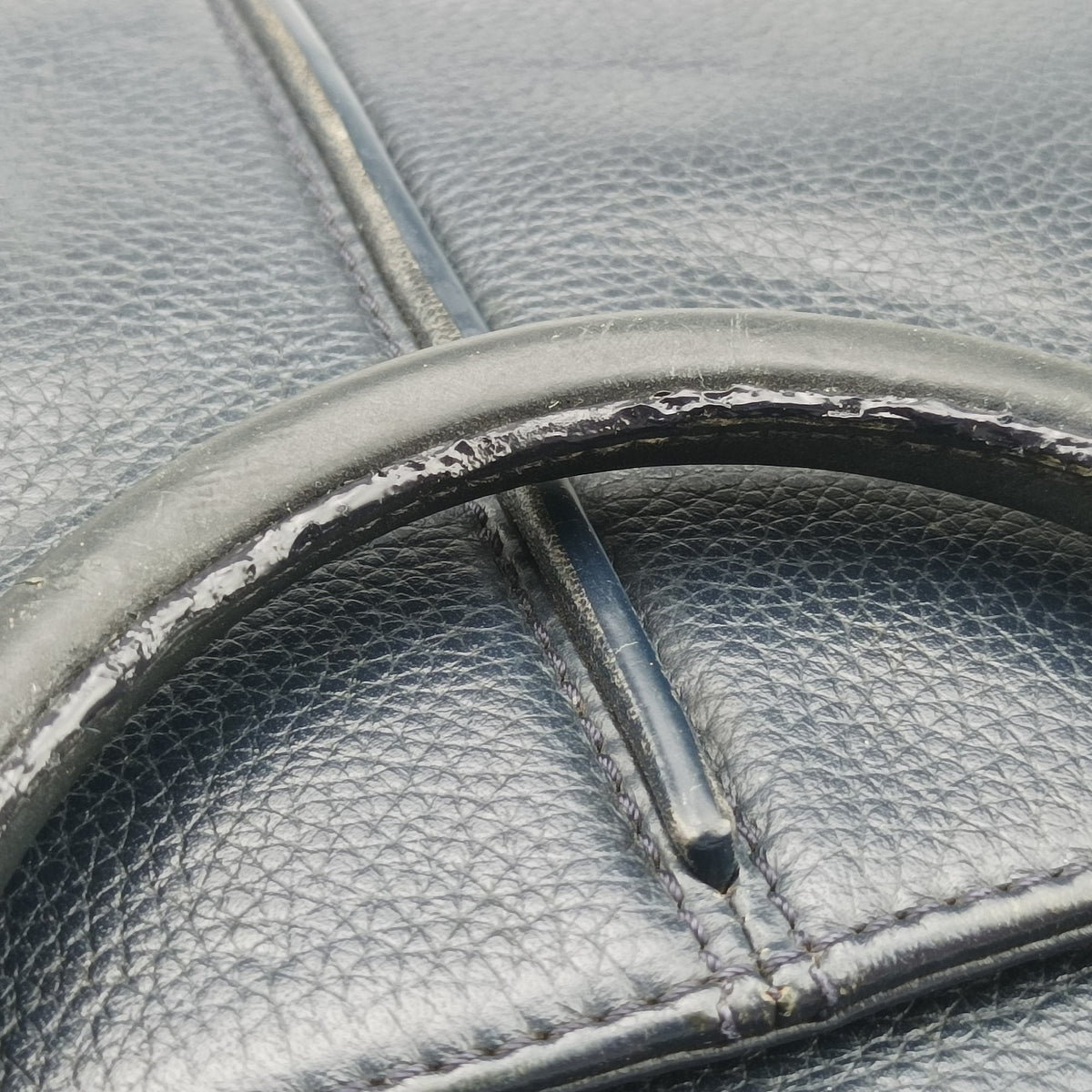 Pre-owned Dior Homme Zip Briefcase Navy leather  shoulderbag | stylenewstar