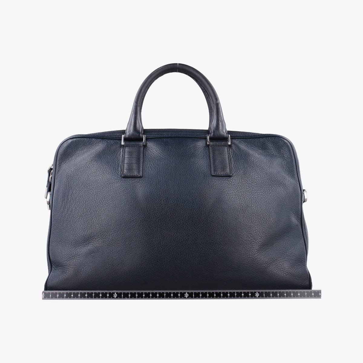 Pre-owned Dior Homme Zip Briefcase Navy leather  shoulderbag | stylenewstar