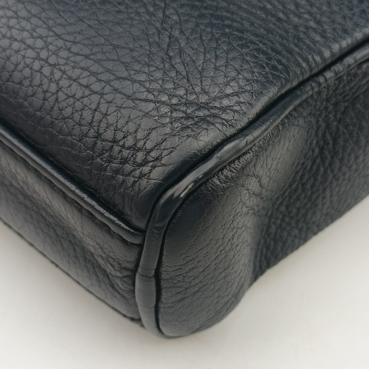 Pre-owned Dior Homme Zip Briefcase Navy leather  shoulderbag | stylenewstar