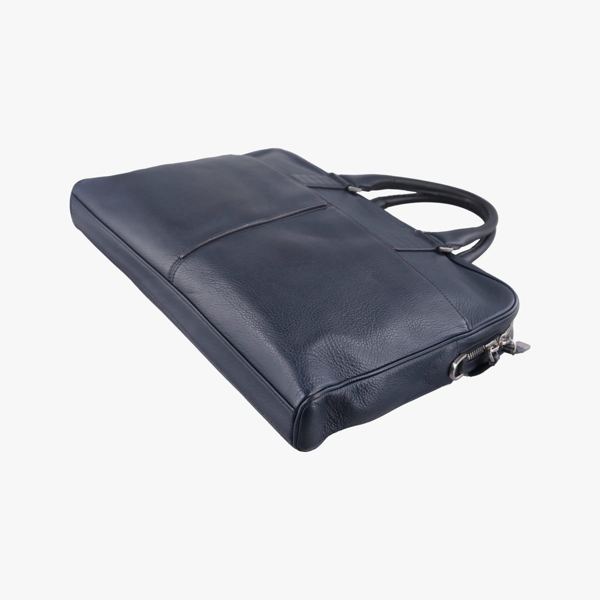 Pre-owned Dior Homme Zip Briefcase Navy leather  shoulderbag | stylenewstar