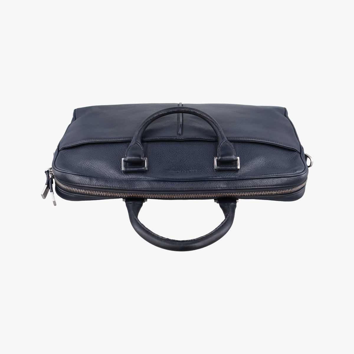 Pre-owned Dior Homme Zip Briefcase Navy leather  shoulderbag | stylenewstar