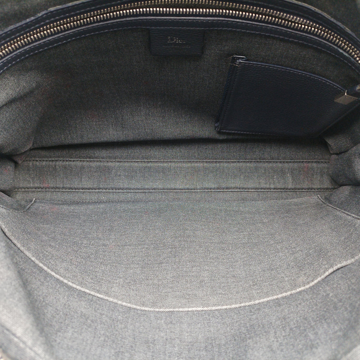 Pre-owned Dior Homme Zip Briefcase Navy leather  shoulderbag | stylenewstar