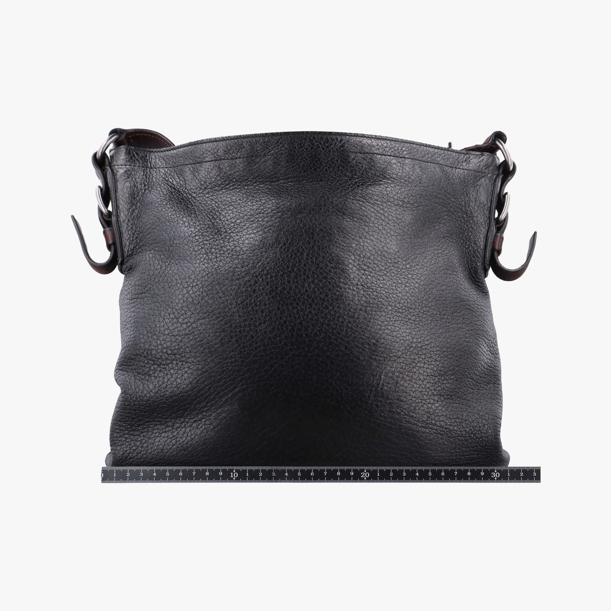 Pre-owned Prada Logo Black Leather VA0802 shoulderbag | stylenewstar