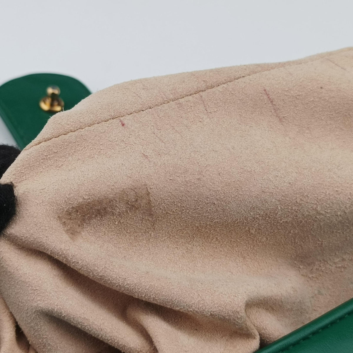 Pre-owned Gucci GG Marmont Green Leather 443497 shoulderbag | stylenewstar