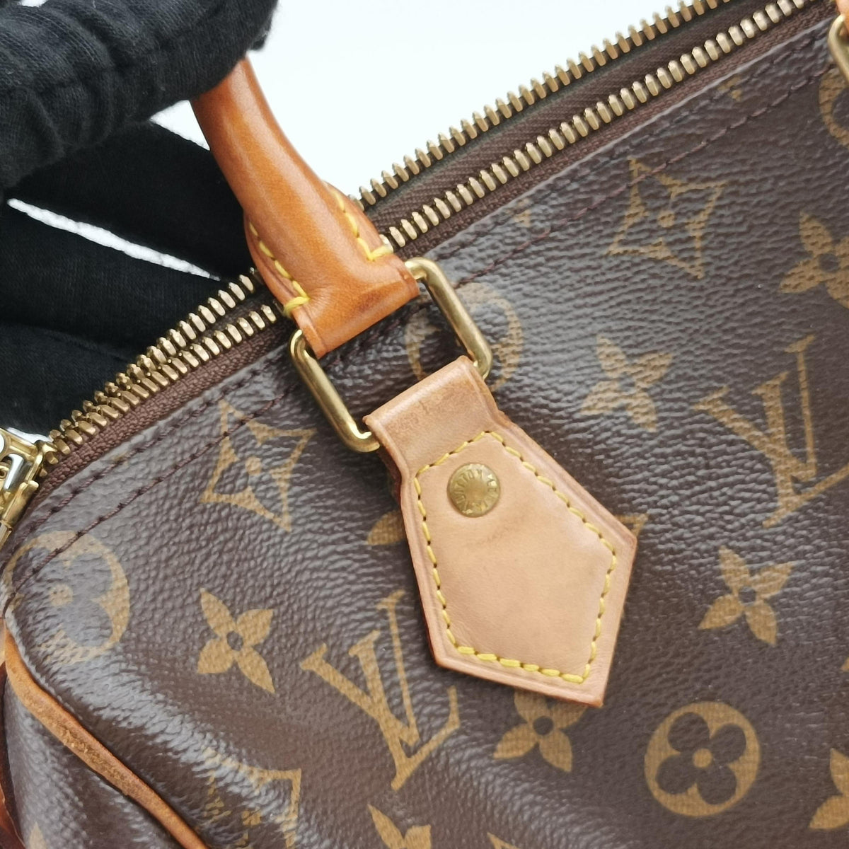 Vintage Louis Vuitton Speedy 25 brown Monogram Canvas M41113 shoulderbag | stylenewstar