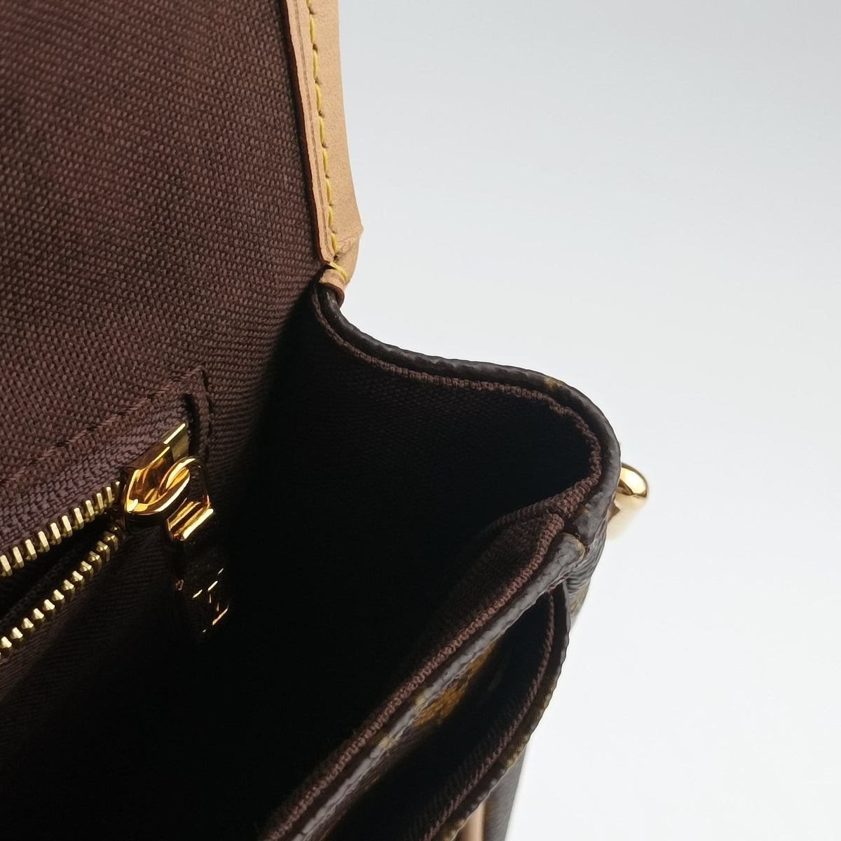 Secondhand Louis Vuitton Menilmontant PM Brown Monogram canvas M40474 shoulderbag | stylenewstar