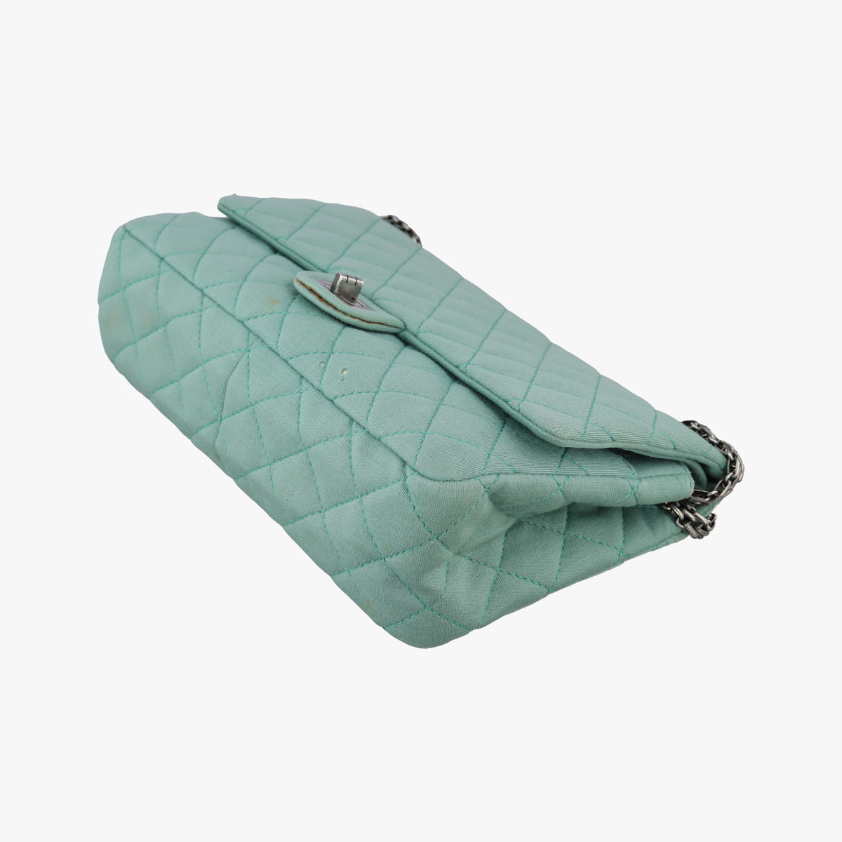 Secondhand Chanel 2.55 Matelasse Green Fabric A66985 shoulderbag | stylenewstar