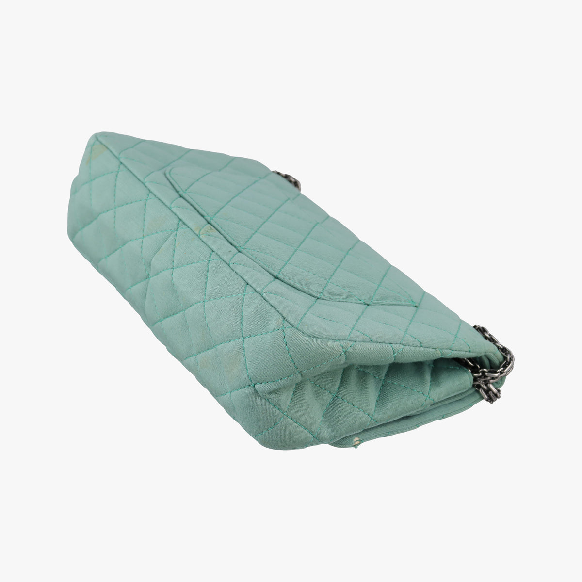 Secondhand Chanel 2.55 Matelasse Green Fabric A66985 shoulderbag | stylenewstar