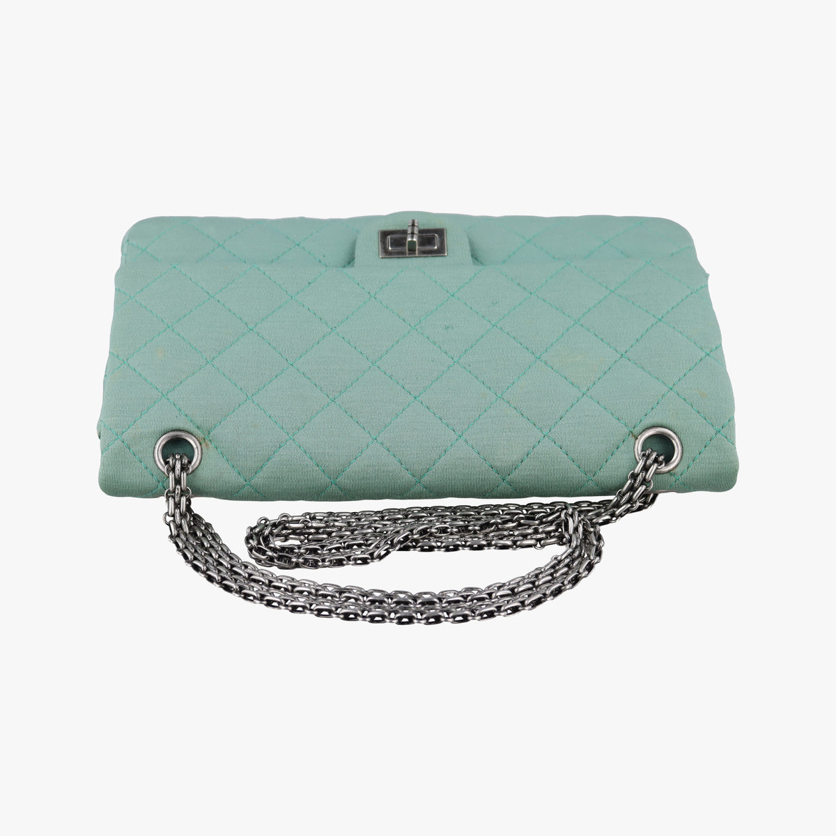 Secondhand Chanel 2.55 Matelasse Green Fabric A66985 shoulderbag | stylenewstar