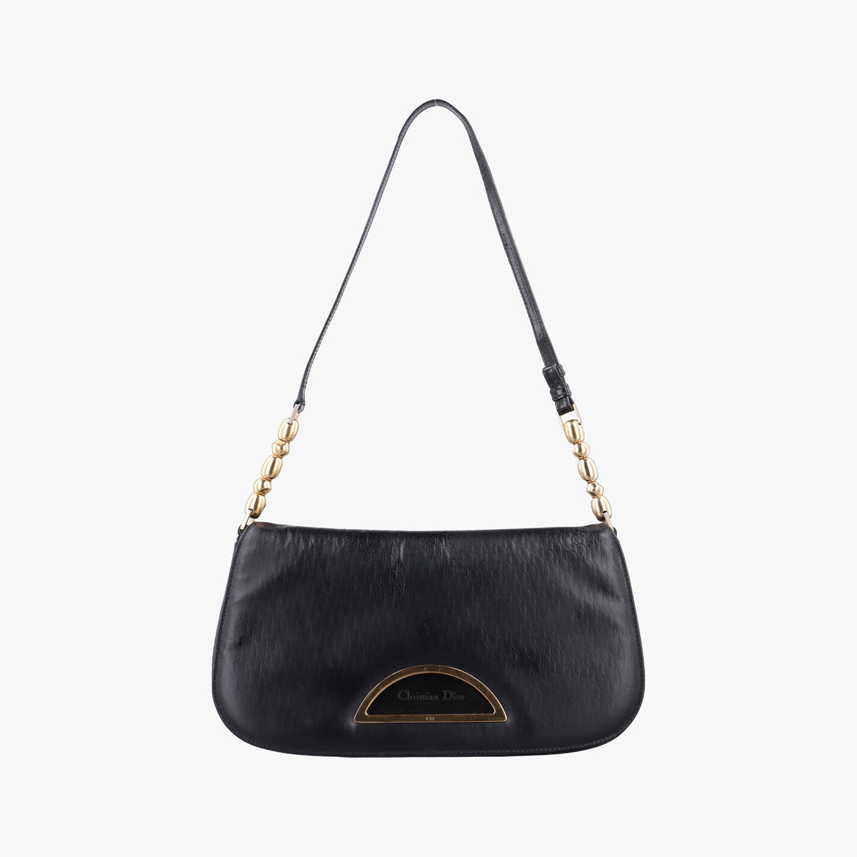 Pre-owned Christian Dior Malice pearl Black patent  shoulderbag | stylenewstar