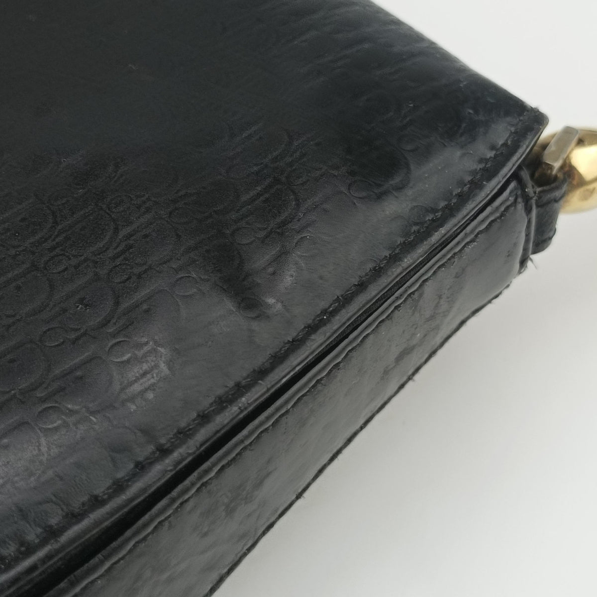Pre-owned Christian Dior Malice pearl Black patent  shoulderbag | stylenewstar