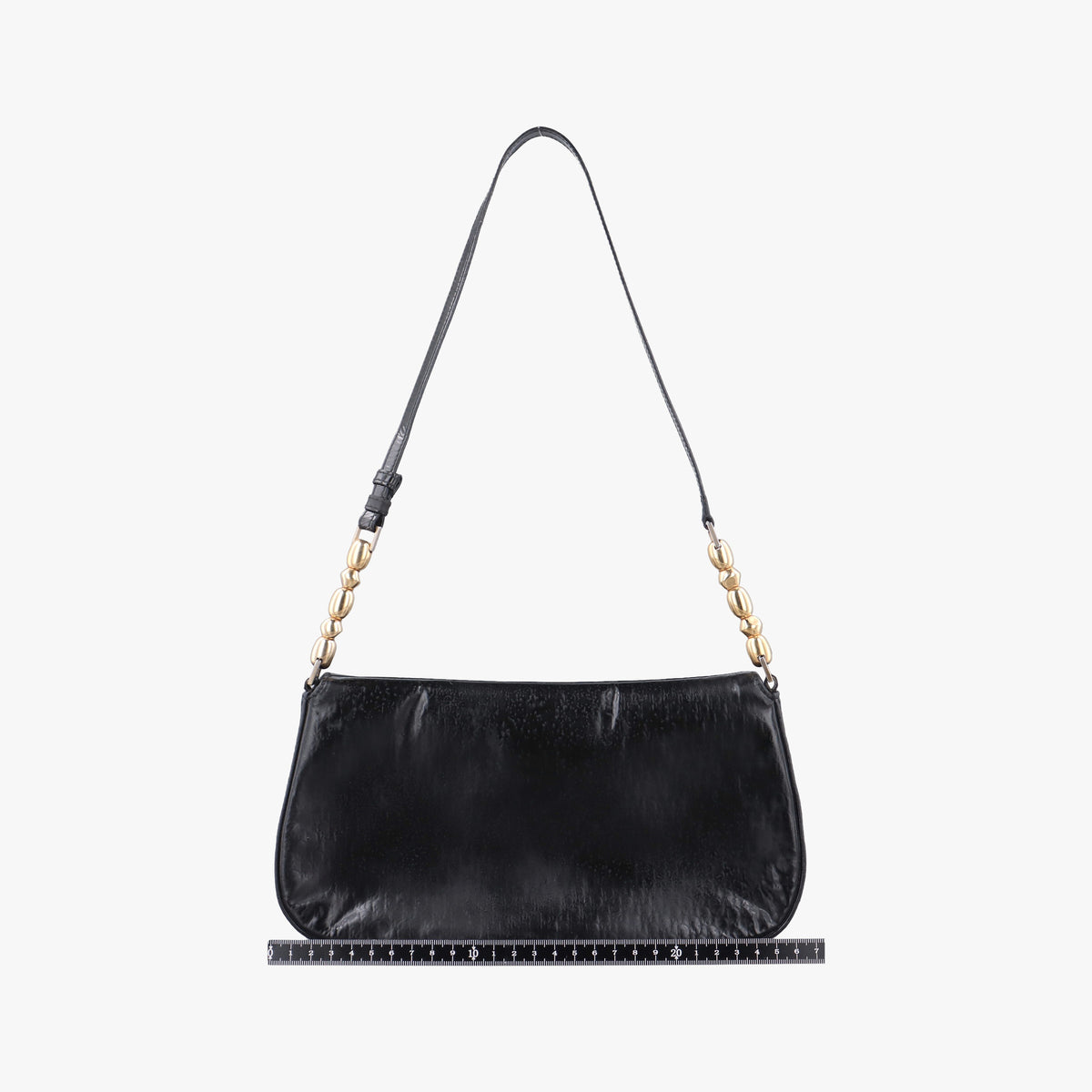 Pre-owned Christian Dior Malice pearl Black patent  shoulderbag | stylenewstar