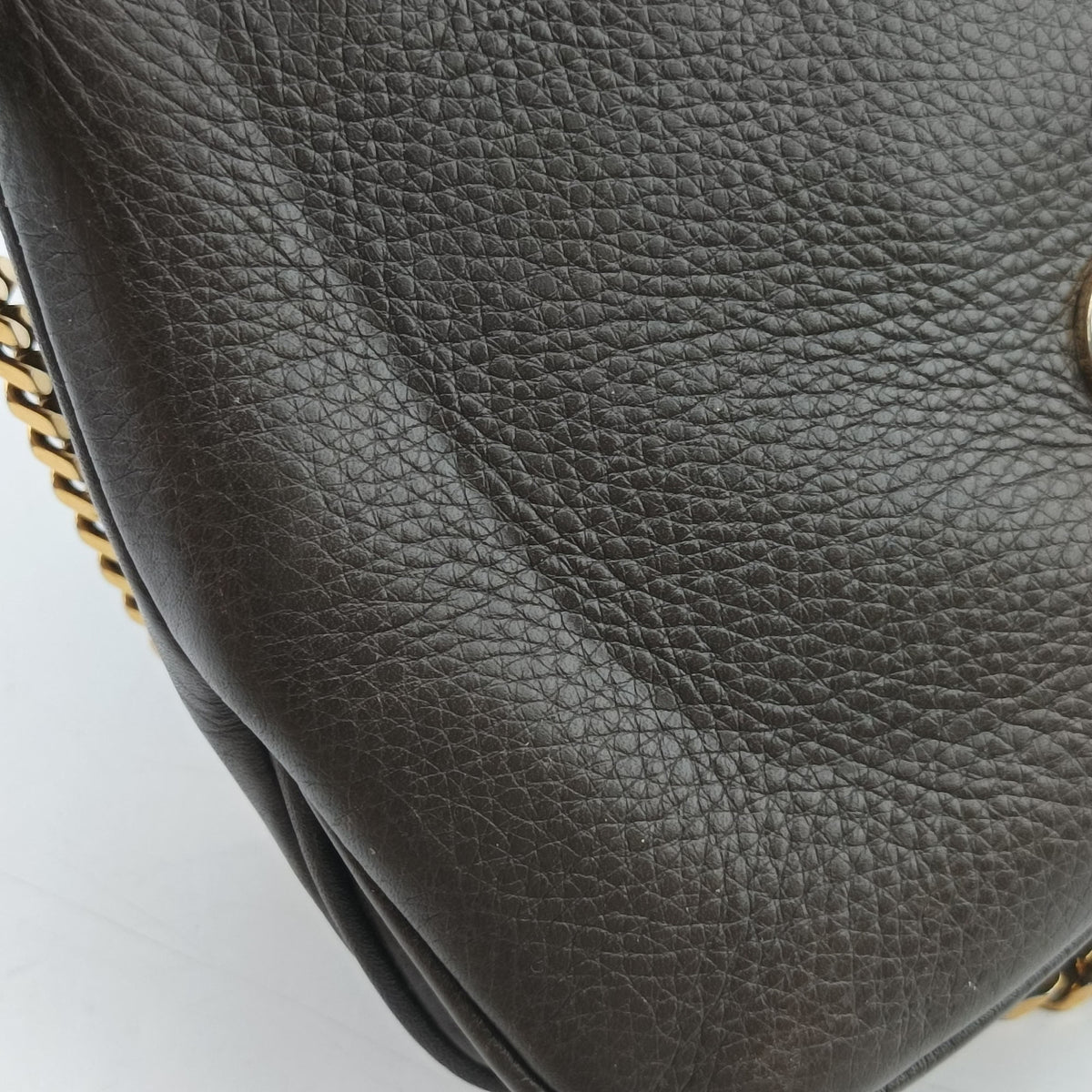 Vintage Gucci 1973 Double G Brown Leather 251821 shoulderbag | stylenewstar