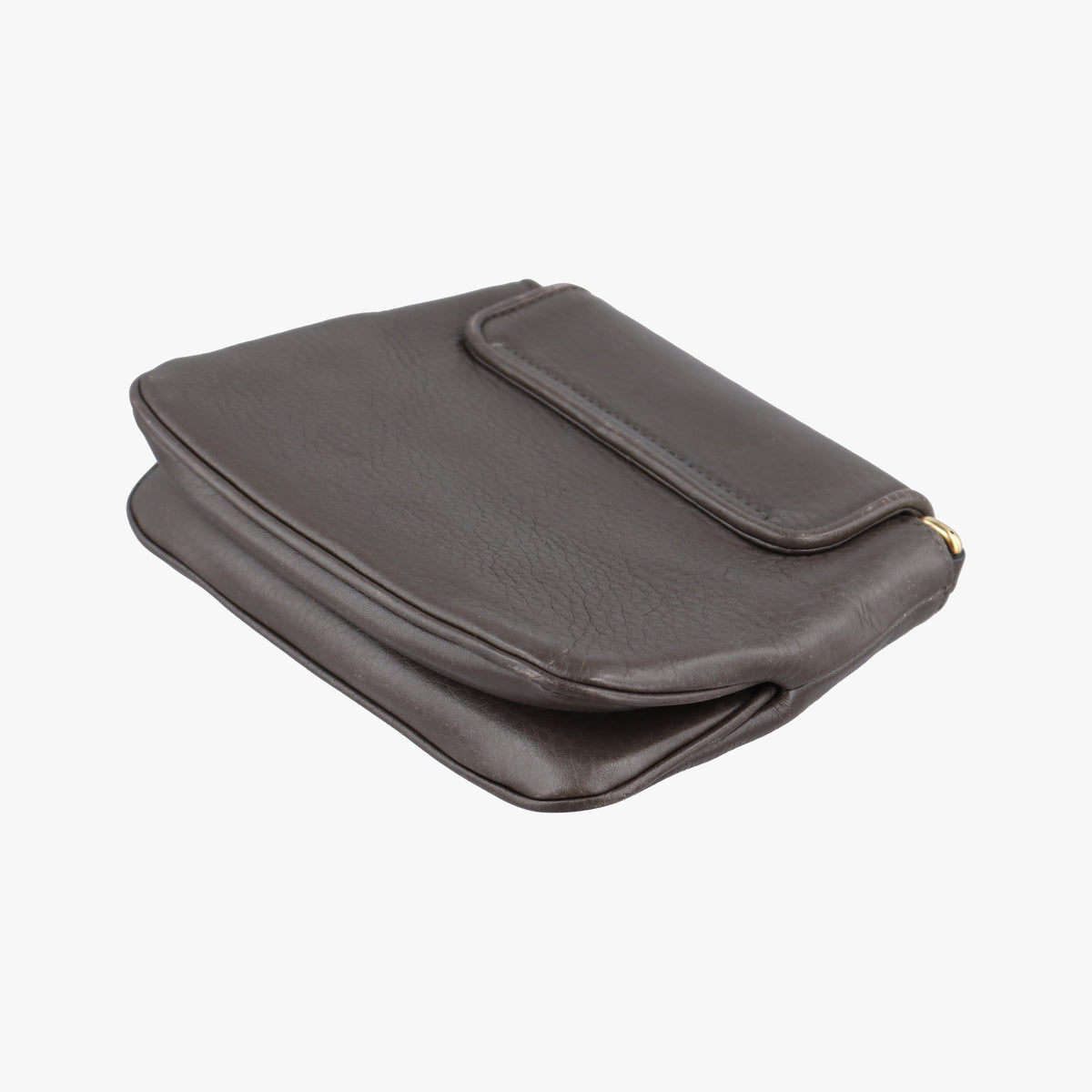 Vintage Gucci 1973 Double G Brown Leather 251821 shoulderbag | stylenewstar