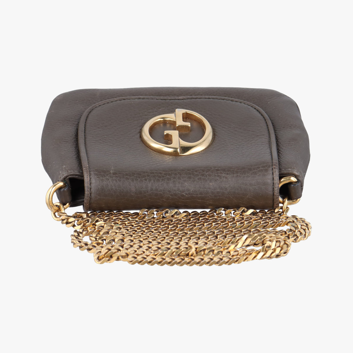 Vintage Gucci 1973 Double G Brown Leather 251821 shoulderbag | stylenewstar