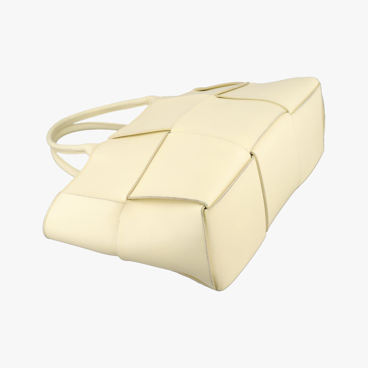 Pre-owned Bottega Veneta THE ARCO Tote small Yellow lambskin  handbag | stylenewstar