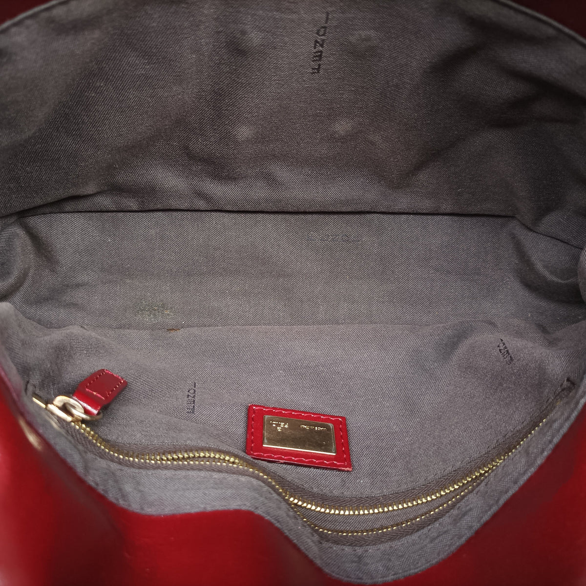 Secondhand Fendi Baguette Chain Flap Red Canvas × Leather 8BT139 shoulderbag | stylenewstar