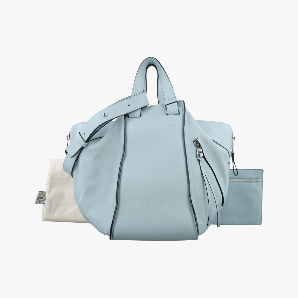 Pre-owned Loewe Hammock Blue Leather  shoulderbag | stylenewstar