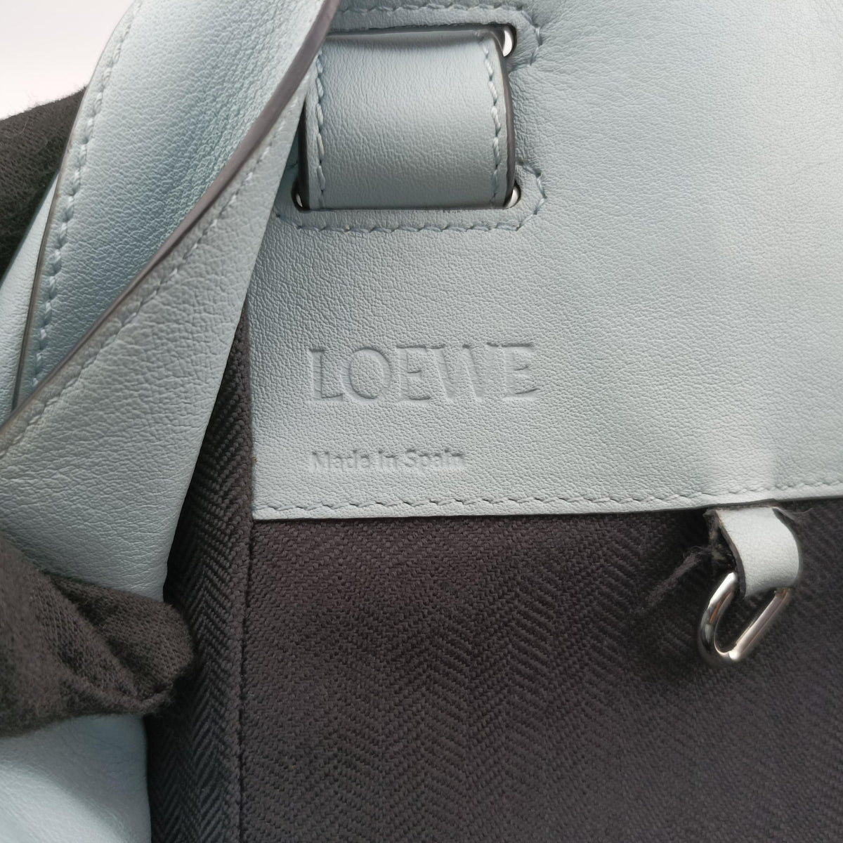 Pre-owned Loewe Hammock Blue Leather  shoulderbag | stylenewstar