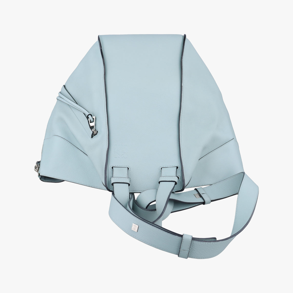 Pre-owned Loewe Hammock Blue Leather  shoulderbag | stylenewstar