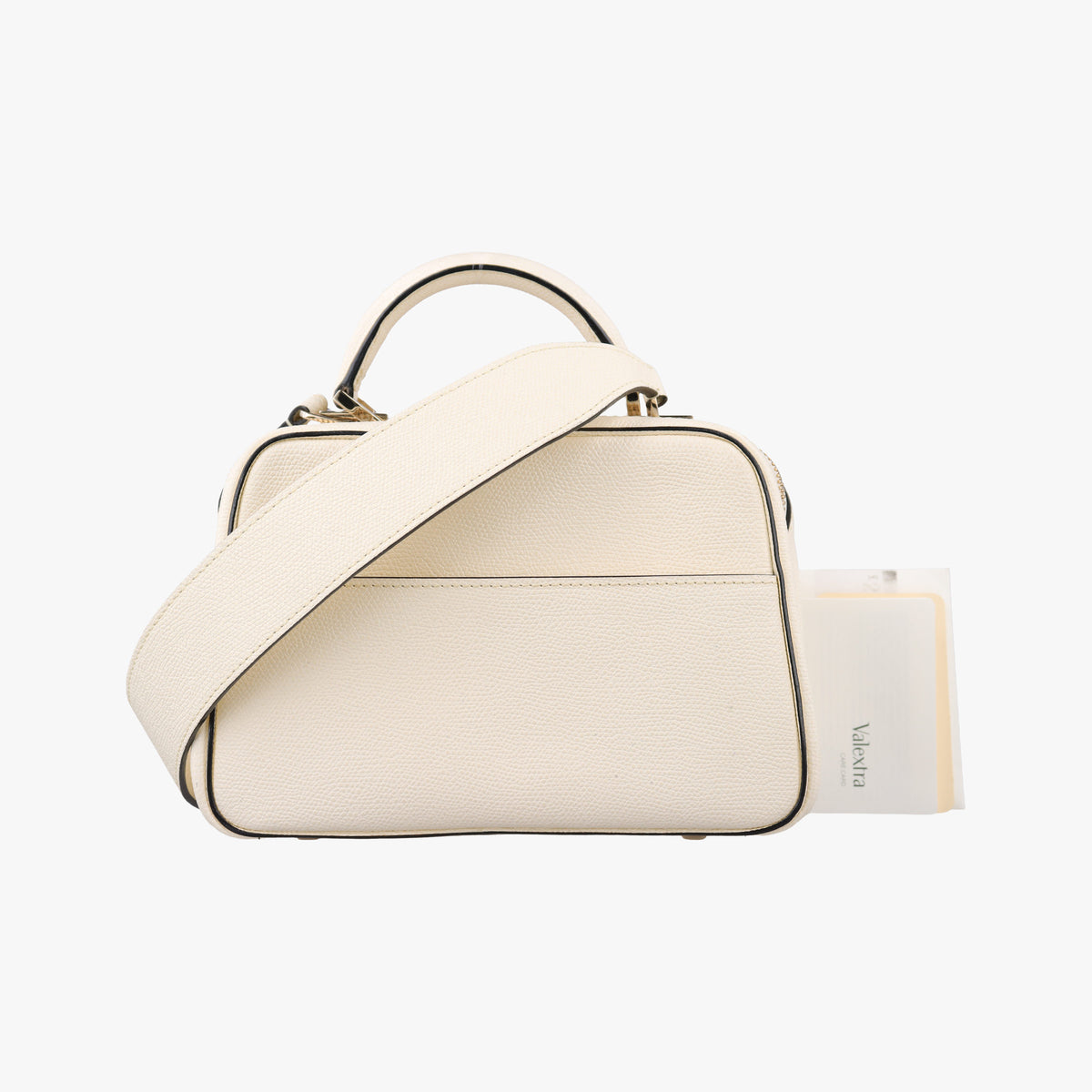 Vintage Valextra Serie Esse Mini White Leather  shoulderbag | stylenewstar