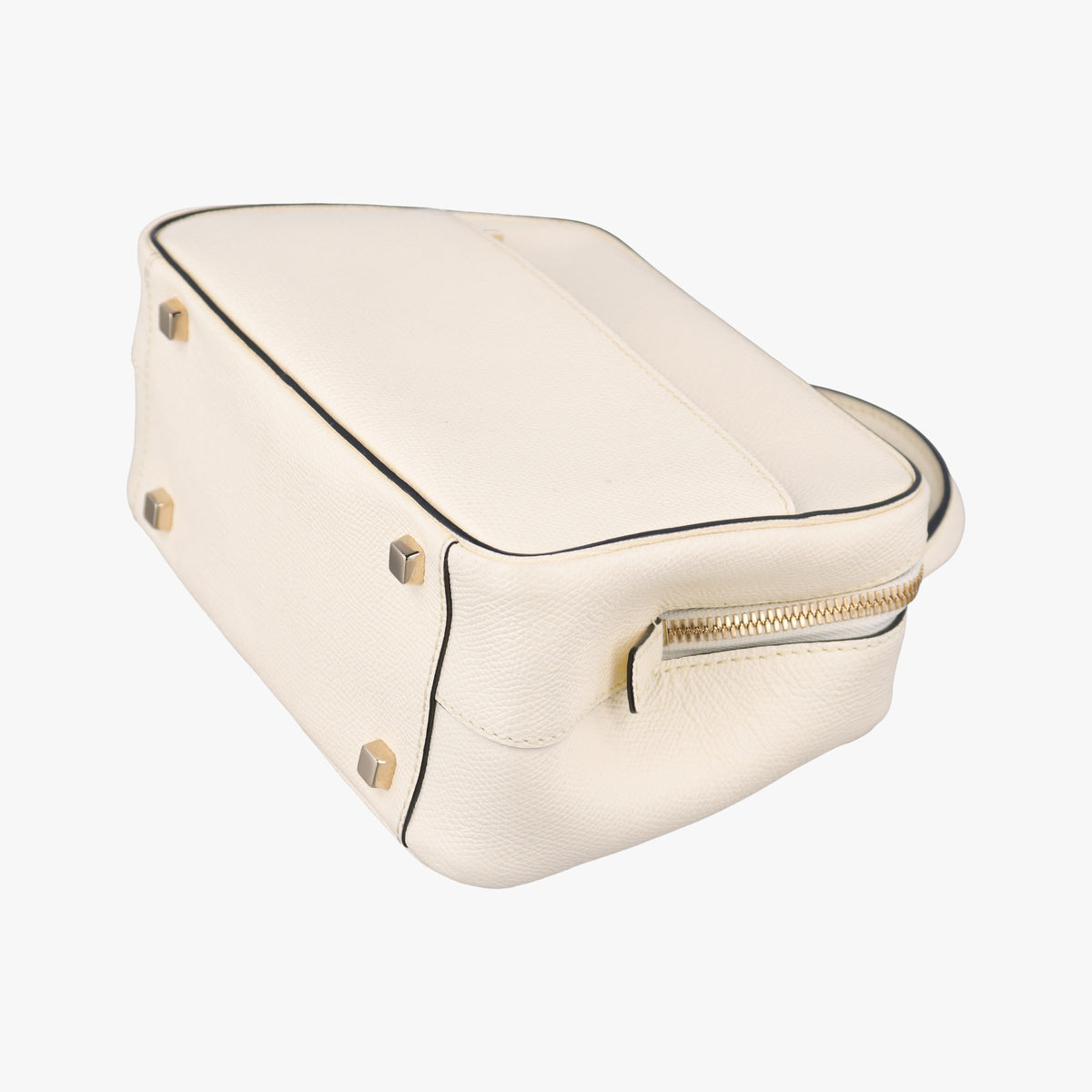 Vintage Valextra Serie Esse Mini White Leather  shoulderbag | stylenewstar