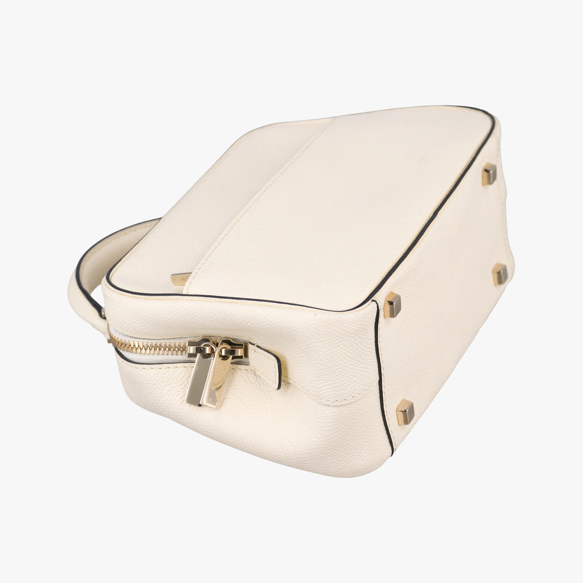 Vintage Valextra Serie Esse Mini White Leather  shoulderbag | stylenewstar