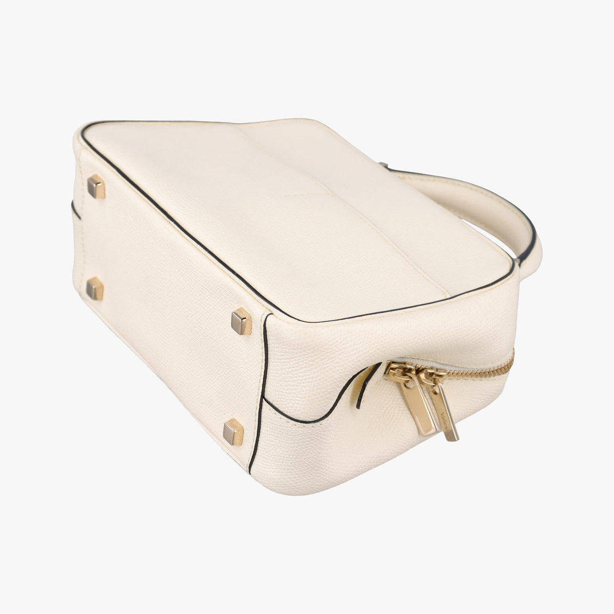Vintage Valextra Serie Esse Mini White Leather  shoulderbag | stylenewstar
