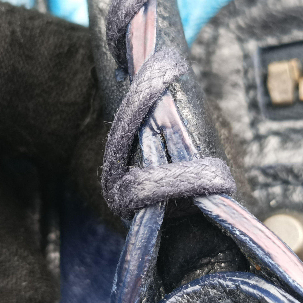 Vintage Balenciaga Sunday Tote Blue Leather  handbag | stylenewstar