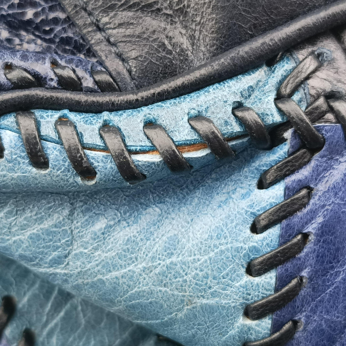 Vintage Balenciaga Sunday Tote Blue Leather  handbag | stylenewstar