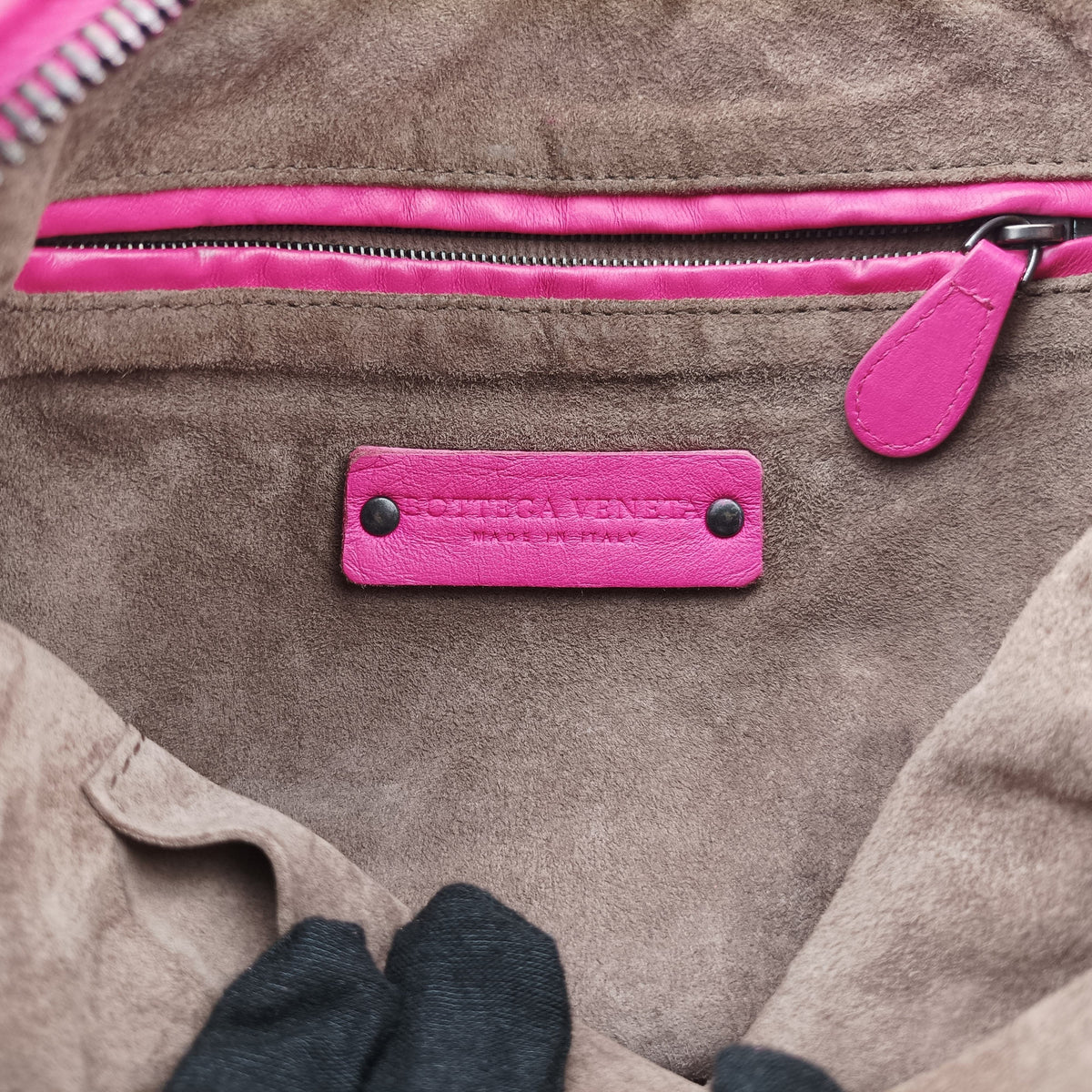 Pre-owned Bottega Veneta Nodini Intrecciato Pink Lambskin  shoulderbag | stylenewstar
