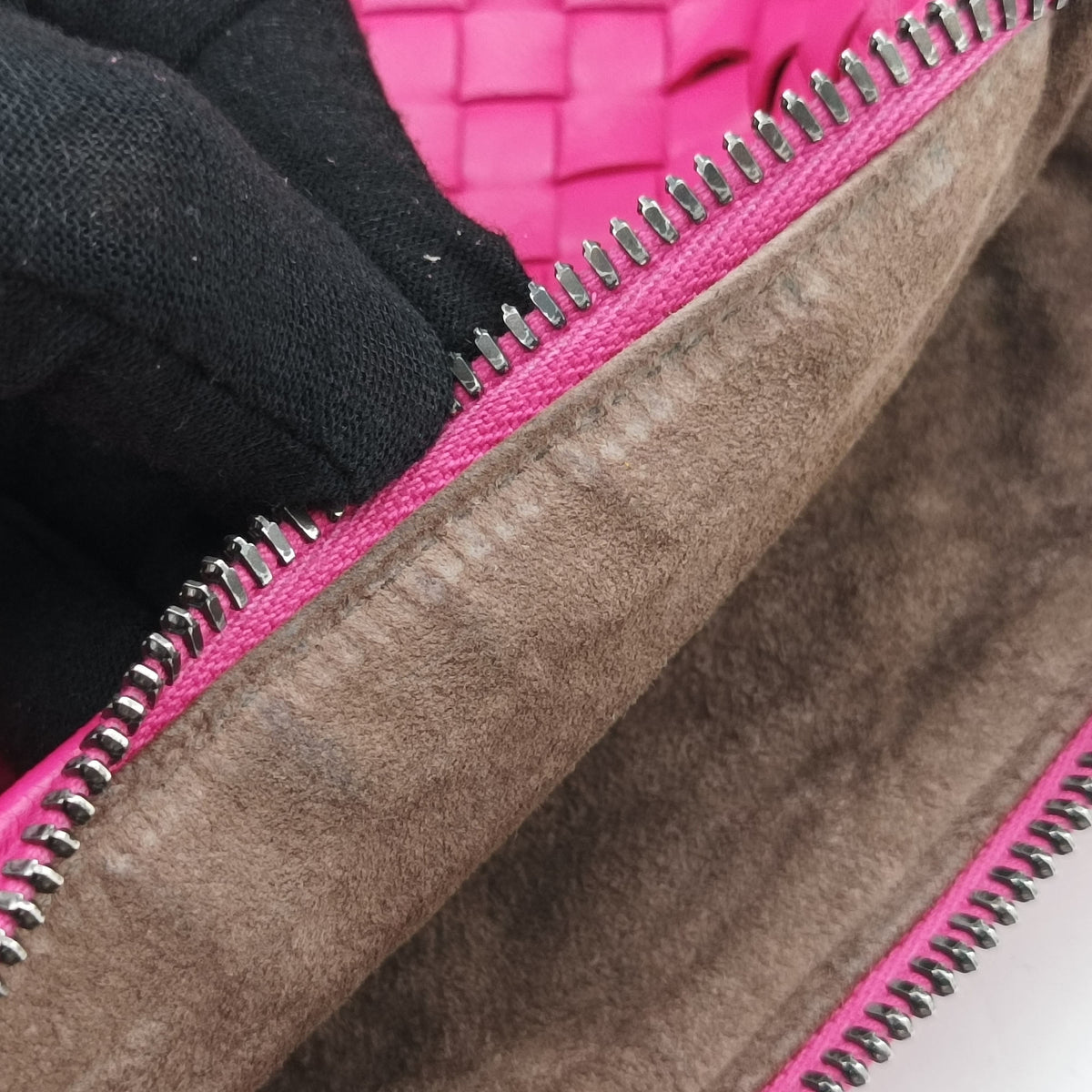 Pre-owned Bottega Veneta Nodini Intrecciato Pink Lambskin  shoulderbag | stylenewstar