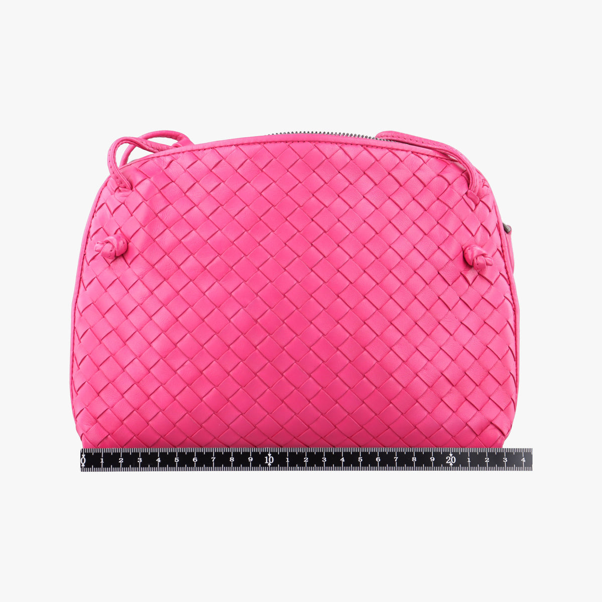 Pre-owned Bottega Veneta Nodini Intrecciato Pink Lambskin  shoulderbag | stylenewstar