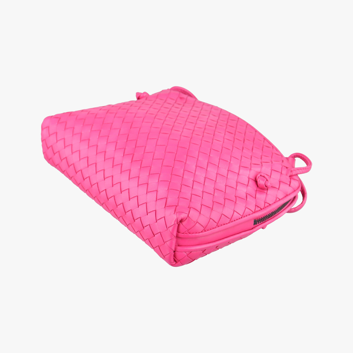 Pre-owned Bottega Veneta Nodini Intrecciato Pink Lambskin  shoulderbag | stylenewstar