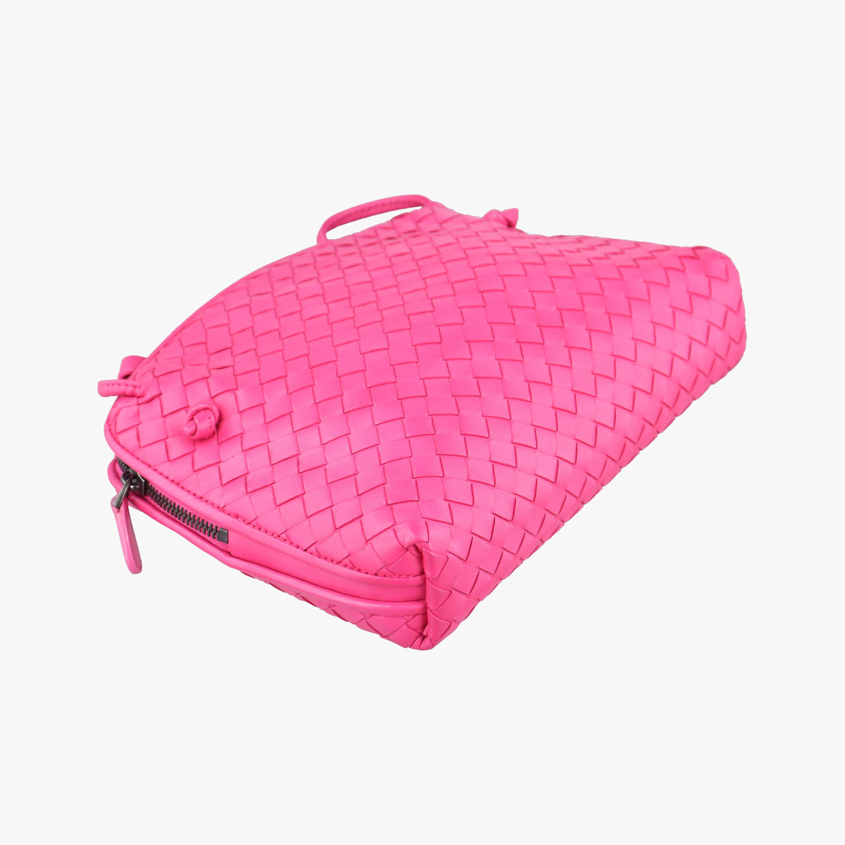 Pre-owned Bottega Veneta Nodini Intrecciato Pink Lambskin  shoulderbag | stylenewstar