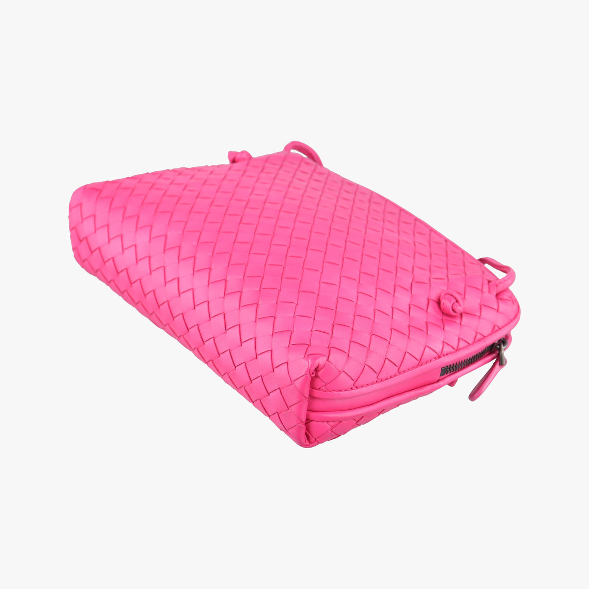 Pre-owned Bottega Veneta Nodini Intrecciato Pink Lambskin  shoulderbag | stylenewstar