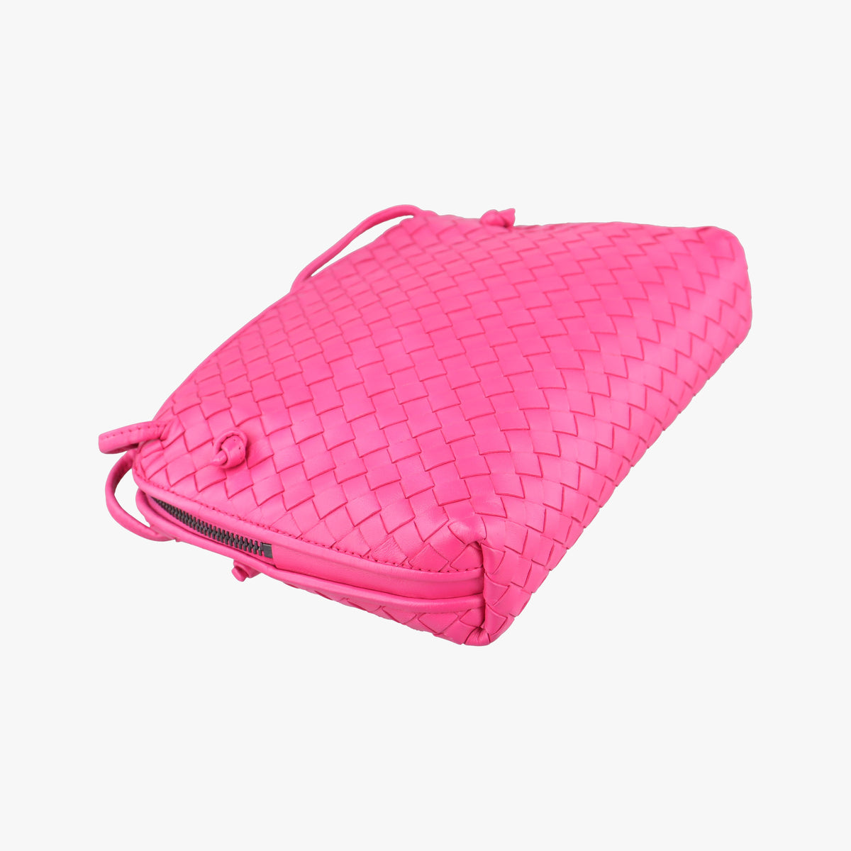 Pre-owned Bottega Veneta Nodini Intrecciato Pink Lambskin  shoulderbag | stylenewstar