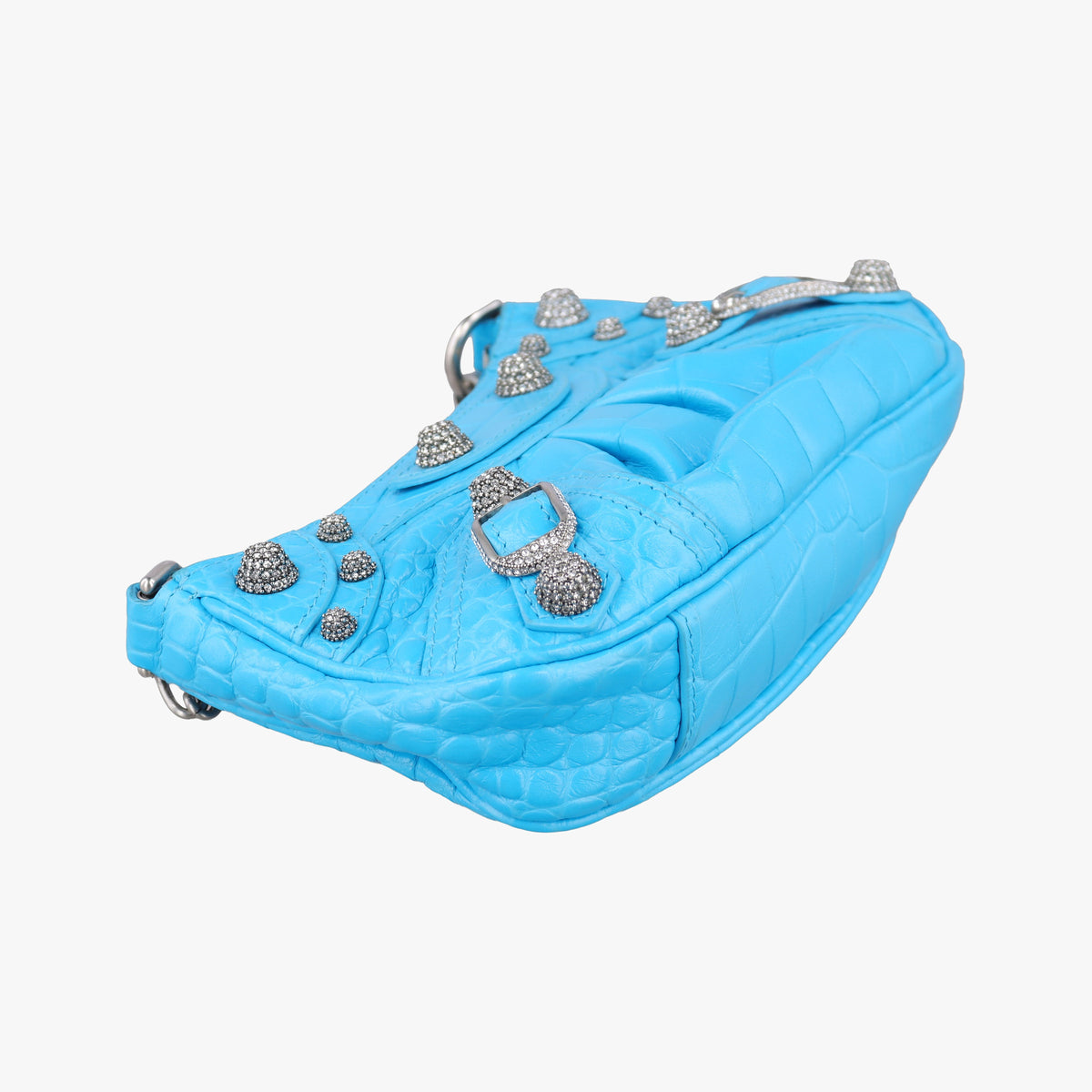Pre-owned Balenciaga Le Cagole Blue Leather  shoulderbag | stylenewstar