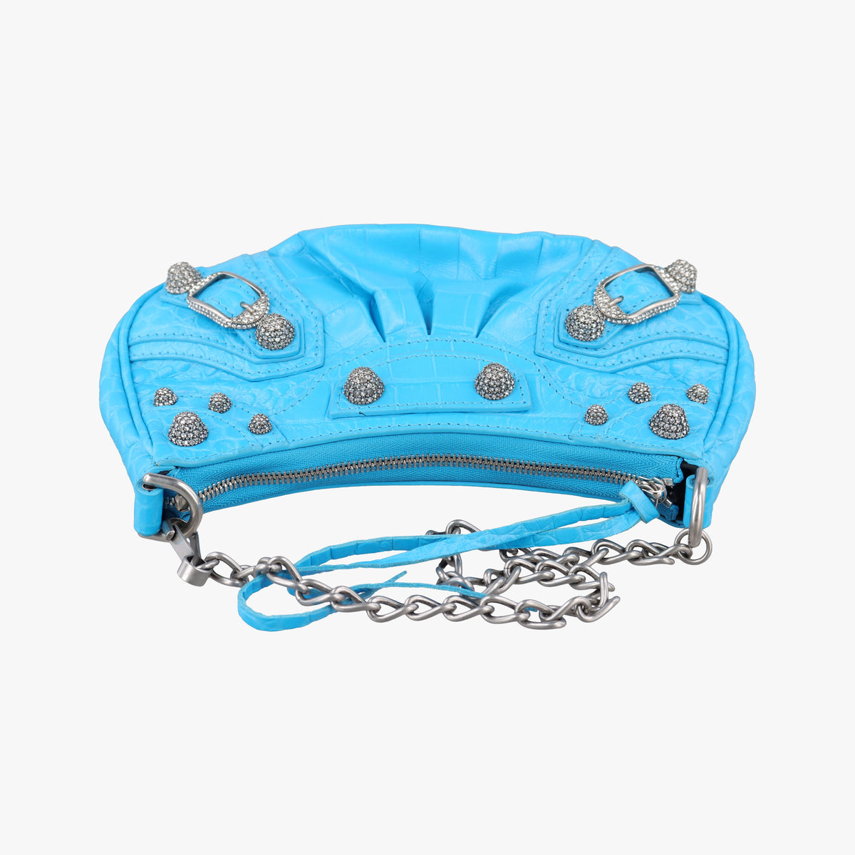 Pre-owned Balenciaga Le Cagole Blue Leather  shoulderbag | stylenewstar
