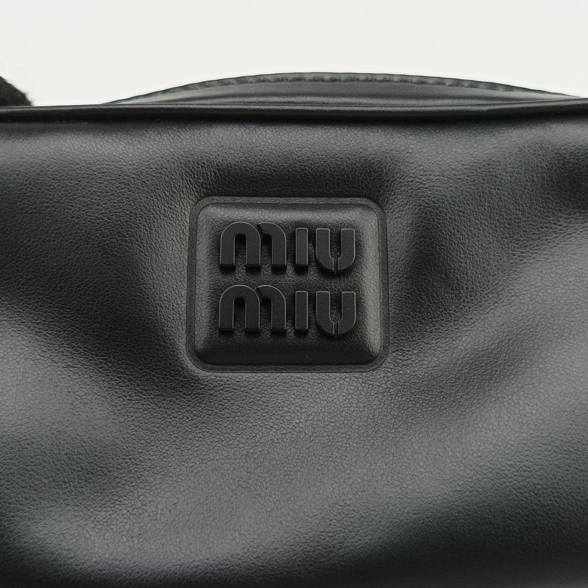Vintage Miu Miu Logo belt Black leather  bum bag/waist bag | stylenewstar