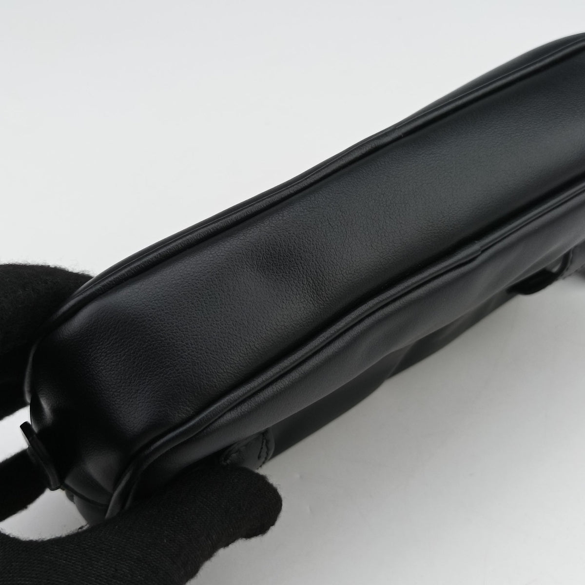 Vintage Miu Miu Logo belt Black leather  bum bag/waist bag | stylenewstar