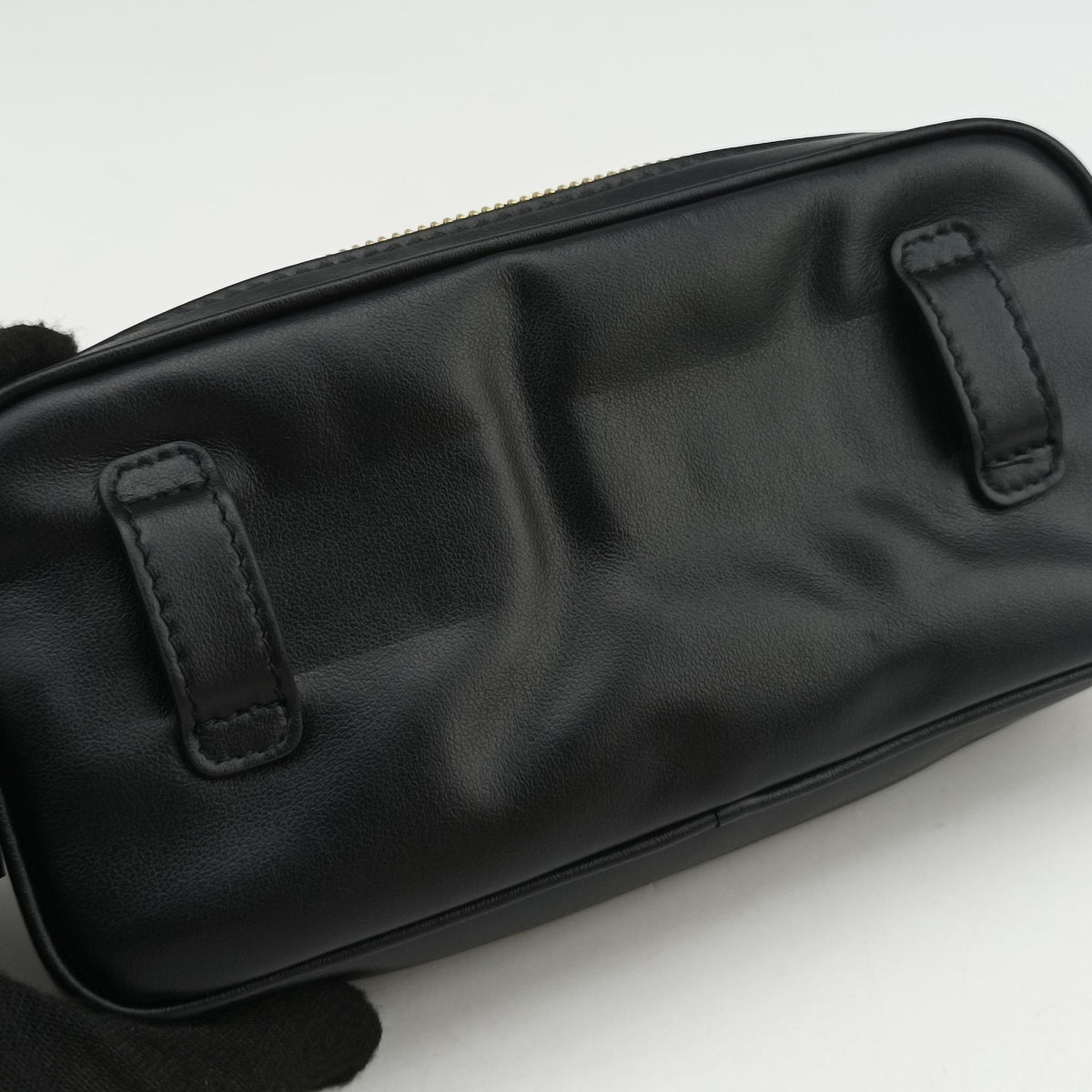 Vintage Miu Miu Logo belt Black leather  bum bag/waist bag | stylenewstar