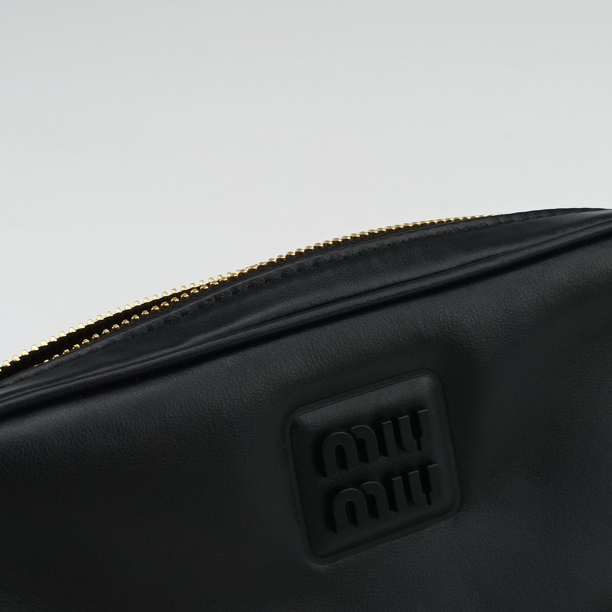 Vintage Miu Miu Logo belt Black leather  bum bag/waist bag | stylenewstar