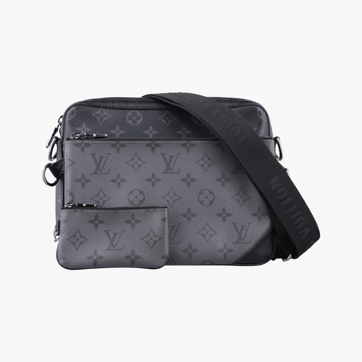 Pre-owned Louis Vuitton Trio Messenger Gris Monogram Shadow M46603 shoulderbag | stylenewstar