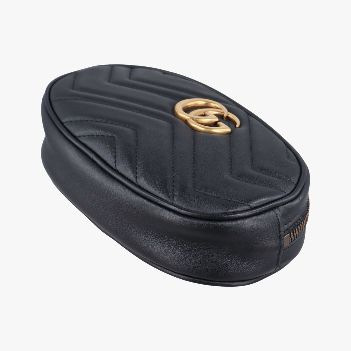 Vintage Gucci GG Marmont Black Leather 476434 bum bag/waist bag | stylenewstar